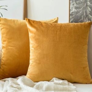 New Gold Velvet Throw Pillow Covers Car18 x 18 Inch 45 x 45 Cm